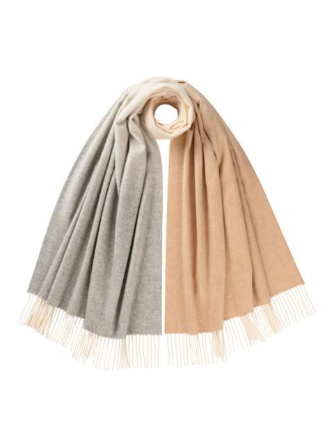 Ombré Silver & Camel Cashmere Stole