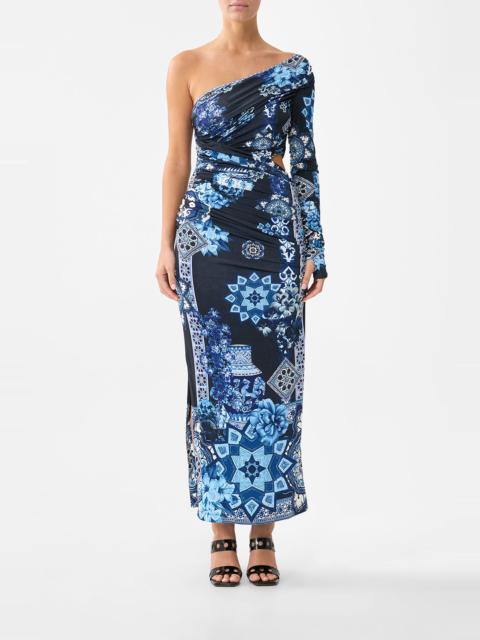 ONE SHOULDER JERSEY CUT OUT DRESS
