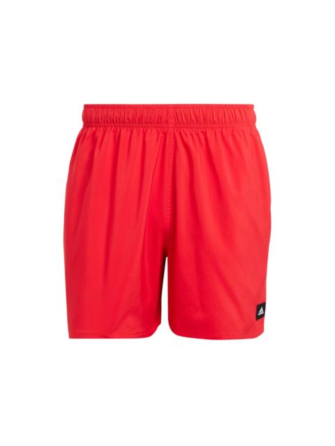adidas Solid Clx Short-Length Swim Shorts Pure Ruby/Black