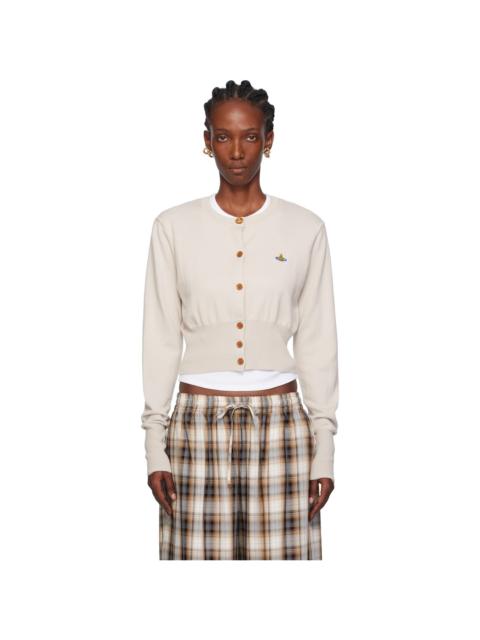 Taupe Bea Cropped Cardigan