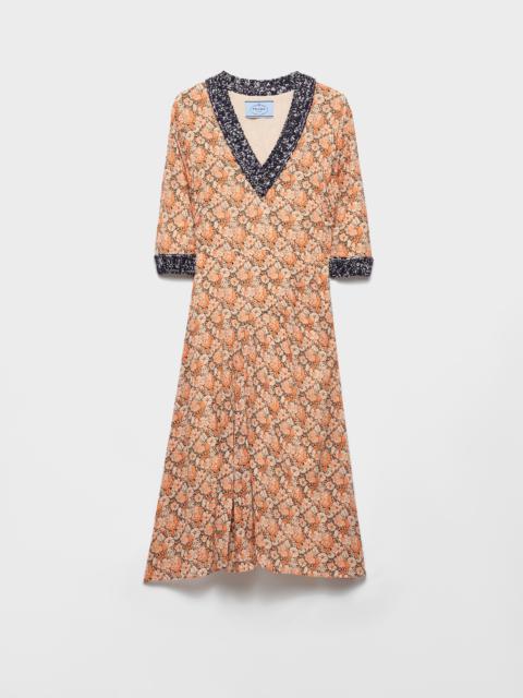 Printed georgette dress