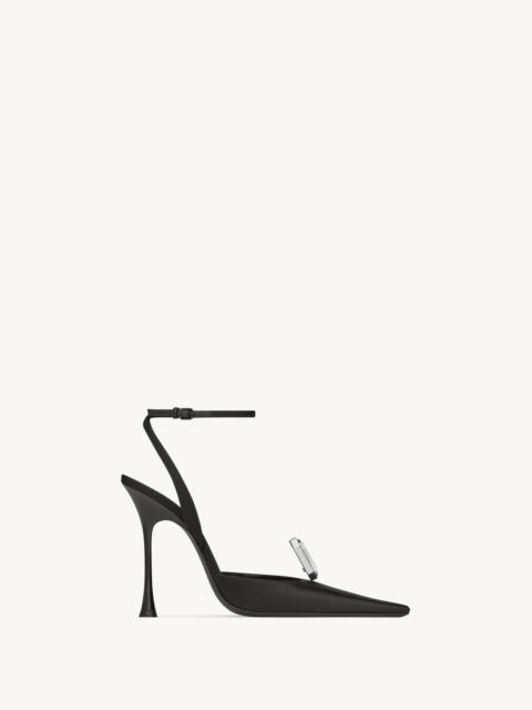 HARLOW PUMPS IN SATIN CREPE AND CRYSTALS