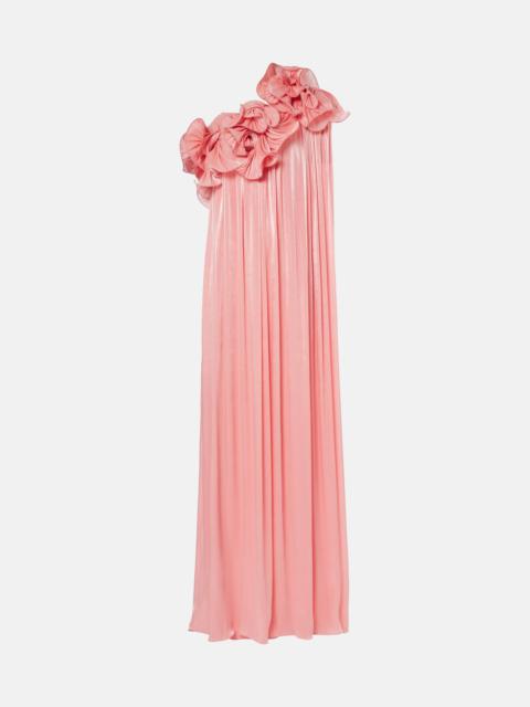 Charmain plissé georgette gown