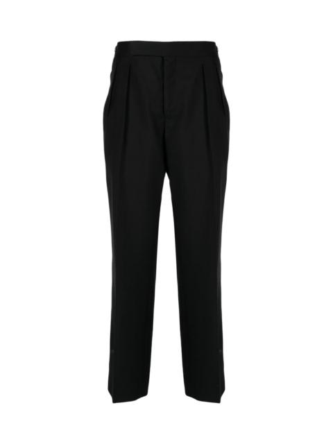 STRAIGHT-LEG WOOL TROUSERS