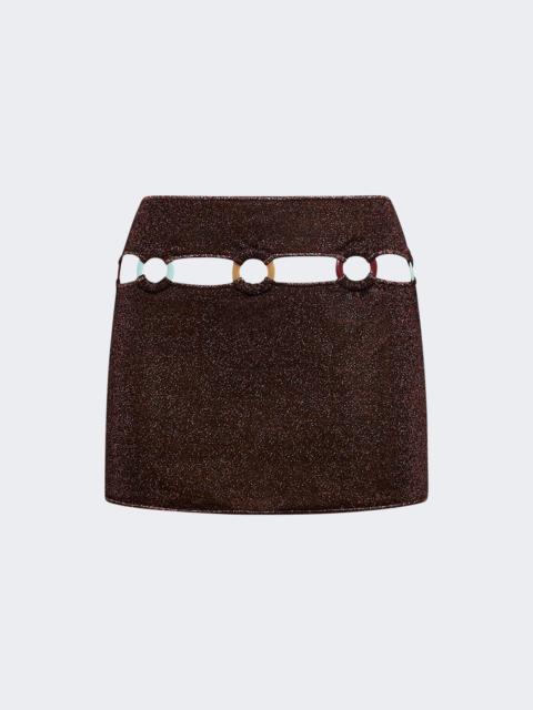 Lumiere Multi Ring 70s Skirt Chocolate