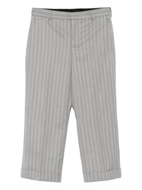 pinstripe cropped trousers