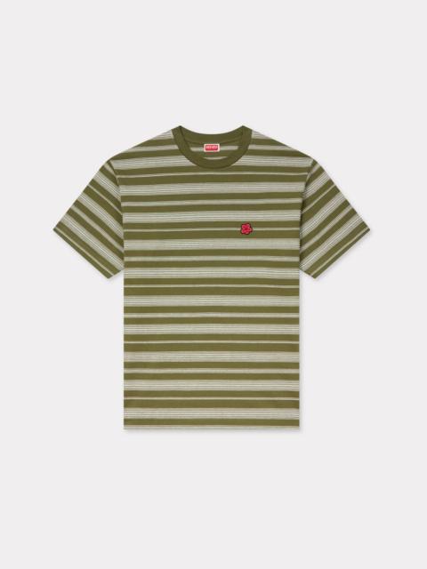 'Boke Flower' striped embroidered T-shirt in cotton