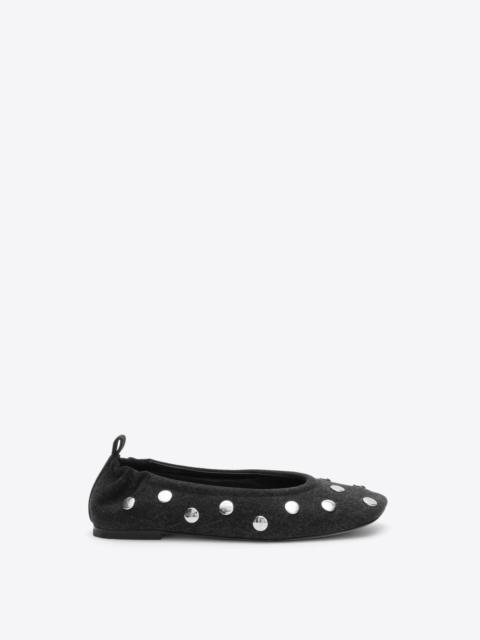 ID Stretch Back Ballerina Flat with Studs