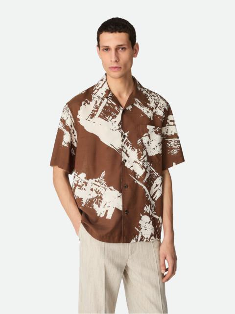 Italian Postcard Silk Shirt