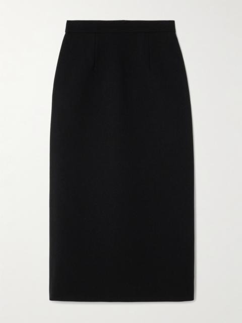 Amel Two-tone Crepe Midi Skirt