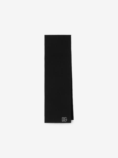 virgin wool scarf with logo