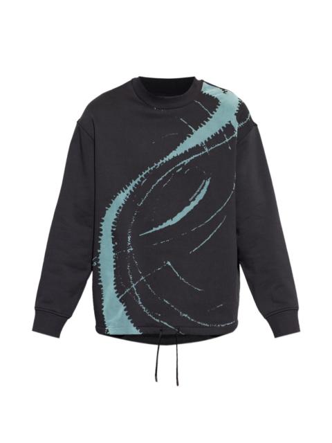 graphic-print drawstring sweatshirt