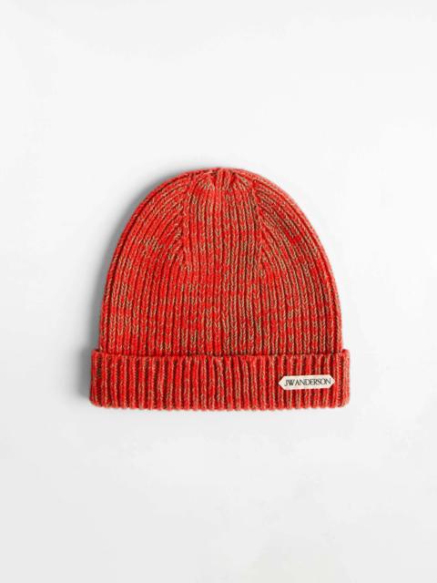 MOULINE BEANIE IN NEON ORANGE
