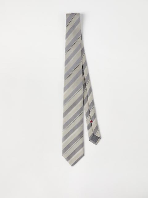 Striped silk tie