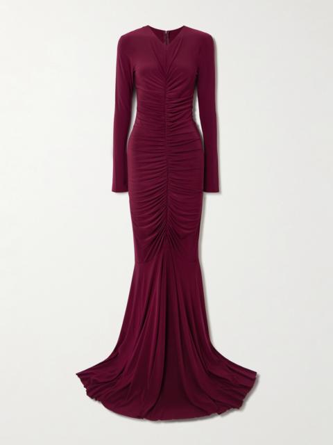 Ruched Stretch-jersey Gown