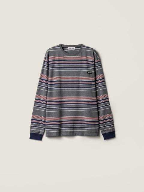 Striped jersey T-shirt