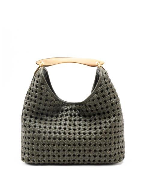 Boomerang Woven Leather Olive Green