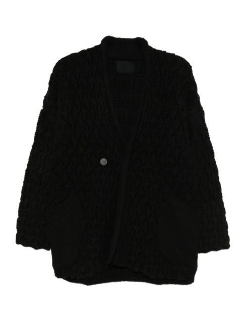 cable-knit cardigan