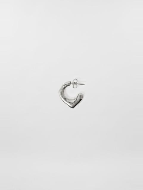 SINGLE METALLIZED EARRING / silver