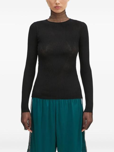 Derris ribbed knitted top
