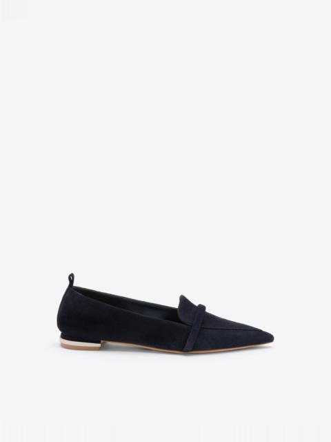 Dora Dark Blue Suede Loafers