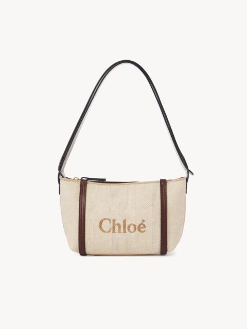 CHLOÉ CARRY SHOULDER BAG IN RAFFIA