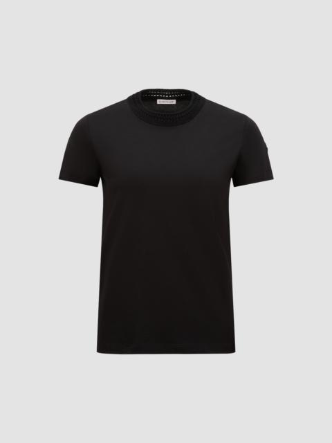Crochet Accent Cotton T-Shirt