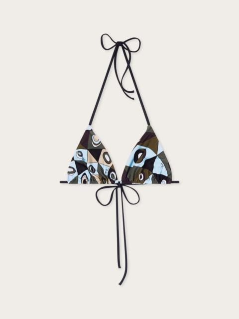 OCCHI PRINT TRIANGLE BIKINI TOP