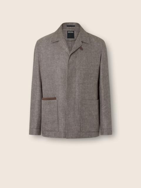 CASHMERE LINEN AND SILK CHORE JACKET