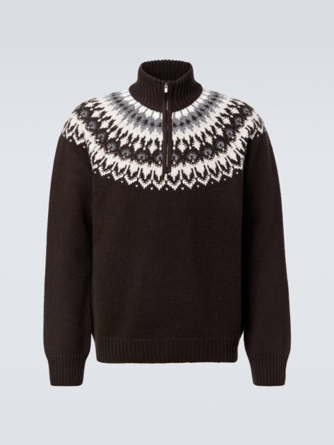 Mr Saint Gervais Fair Isle cashmere sweater