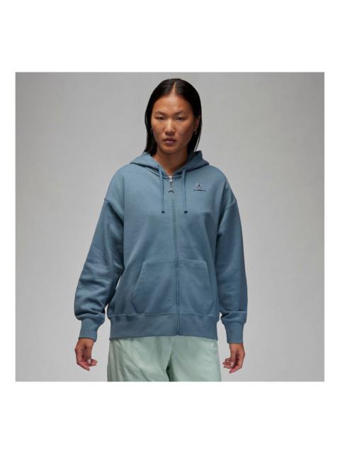 (WMNS) Air Jordan Flight Full-Zip Hoodie 'Ozone Blue' DZ3360-031