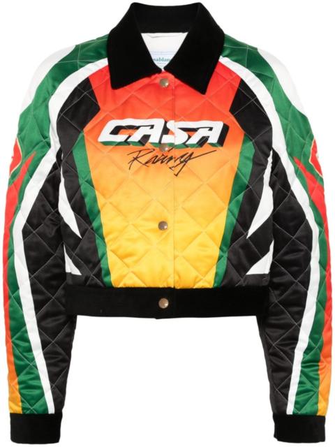 Tennis Club quilted bomber jacket