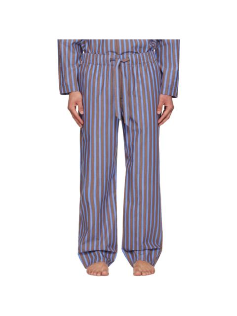 Brown & Blue Poplin Pyjama Shorts