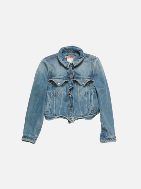 Wavy denim jacket - Mid blue
