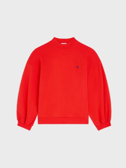 loose sweatshirt IN cotton fleece