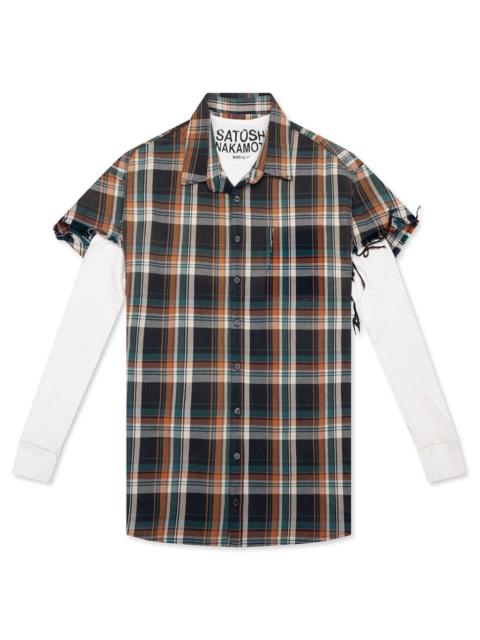 BENDER CUT OFF FLANNEL - ORANGE PLAID