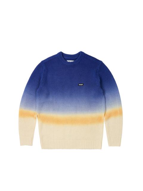 GRADIENT DYE RIB KNIT BLUE