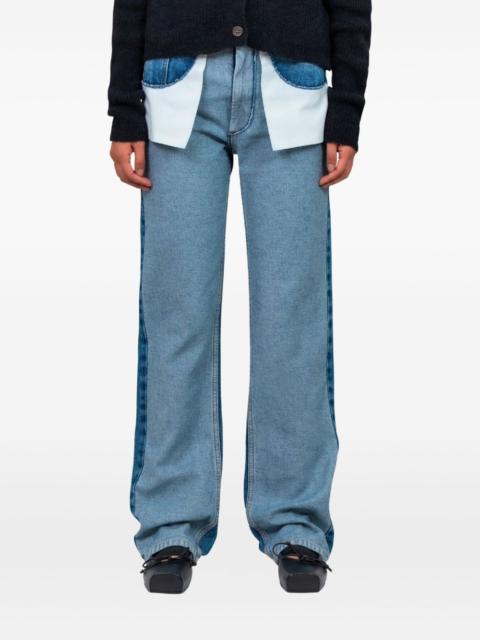 panel straight jeans