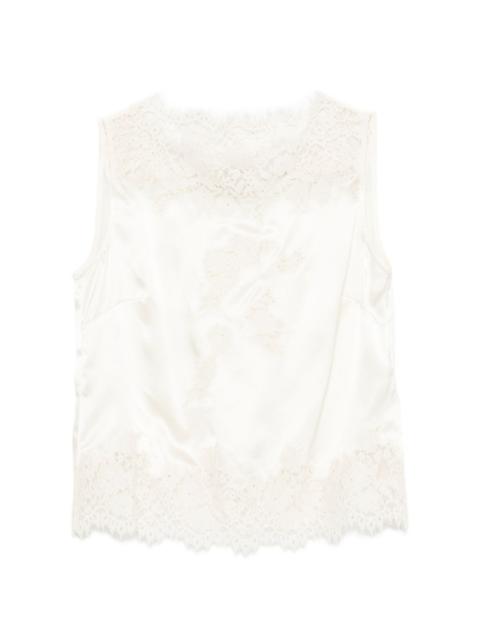 Viviane lace-trim blouse