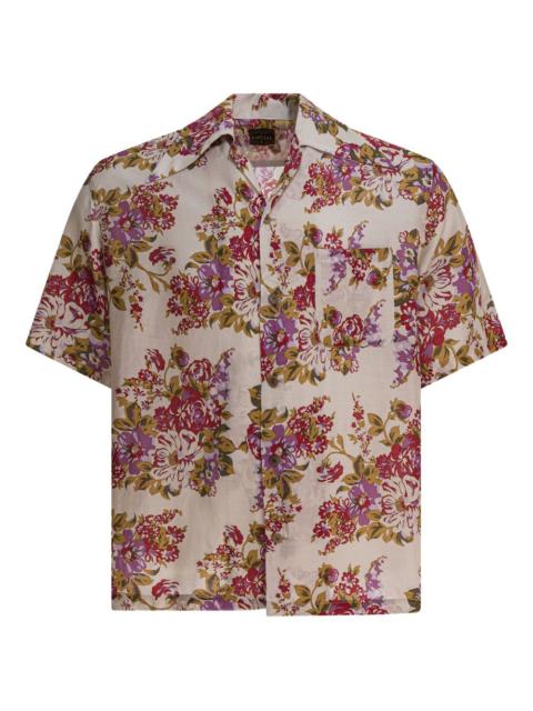 floral-print short-sleeve shirt