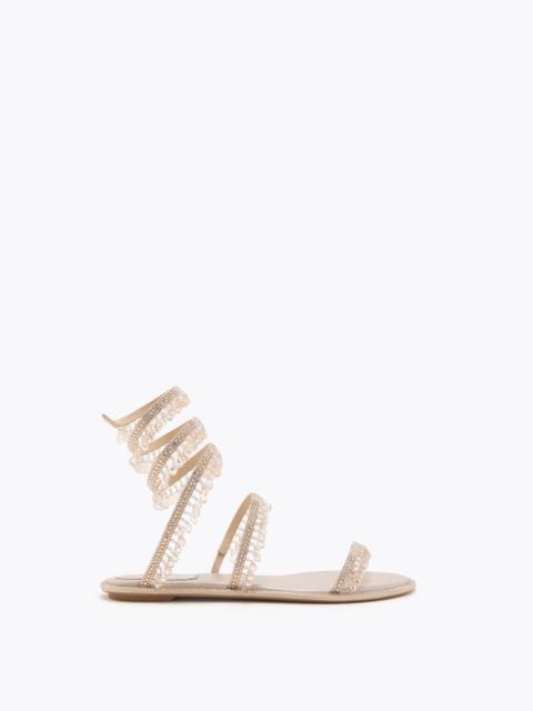 CHANDELIER GOLD FLAT SANDAL 10