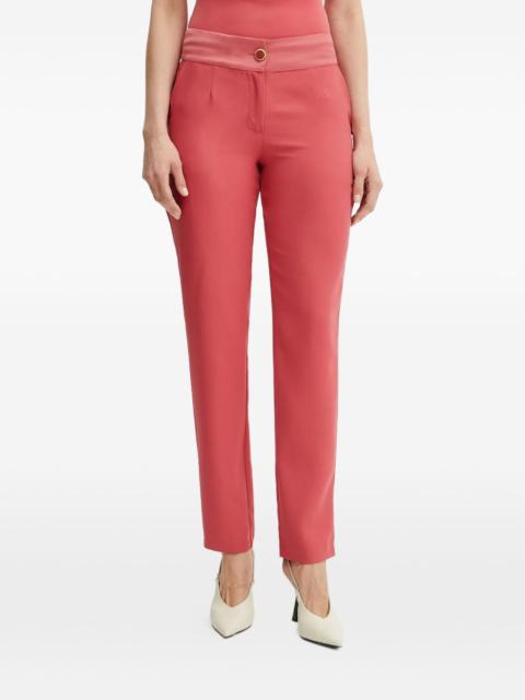 buttoned slim-fit trousers