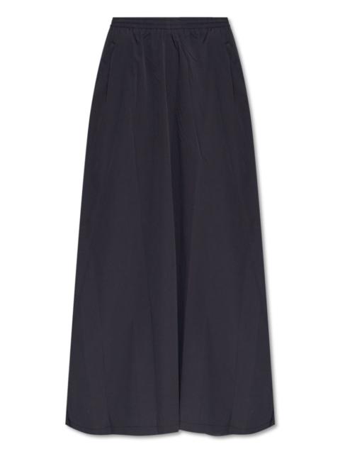 elasticated-waist pocket skirt