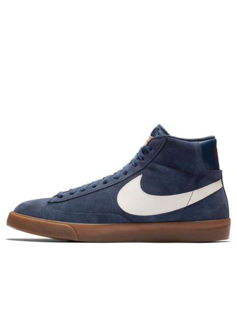 Nike Blazer Mid Mid Tops Retro Skateboarding Shoes Navy Blue 371761-406