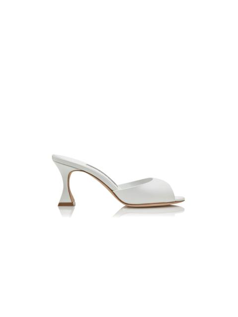 White Calf Leather Mules