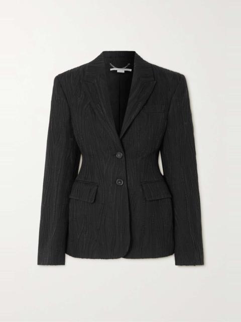 + NET SUSTAIN textured organic cotton-blend blazer