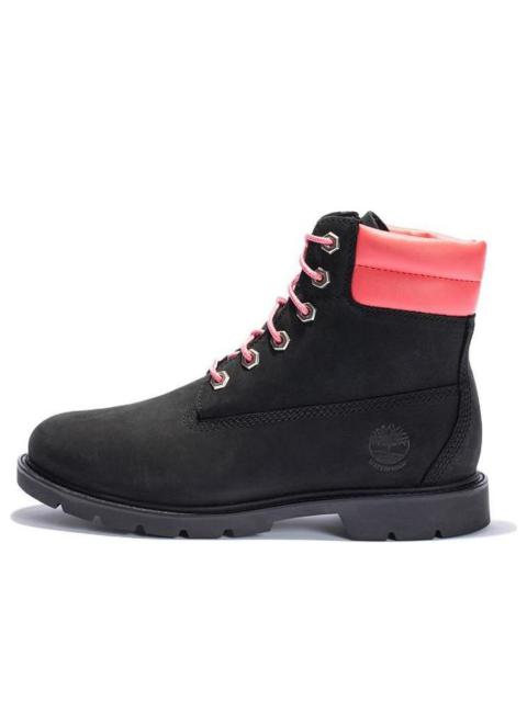 (WMNS) Timberland Linden Woods 6 Inch Waterproof Boots 'Black Nubuck with Pink' A44FA-001