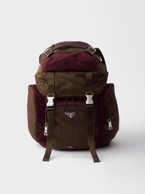 Re-Nylon and Saffiano leather backpack