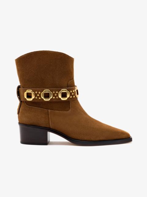 Milan Rodeo Bootie In Russet Suede