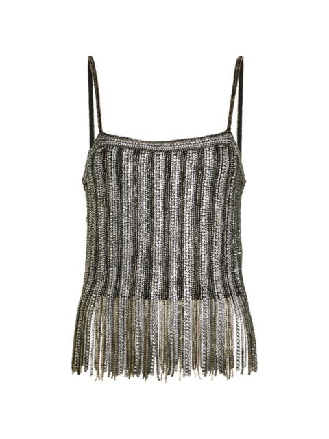 beaded fringed top